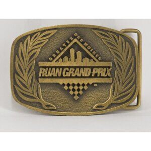 Rare 1989 Inaugural Ruan Grand Prix Belt Buckle L.E.  1 Of 500 Des Moines, IA